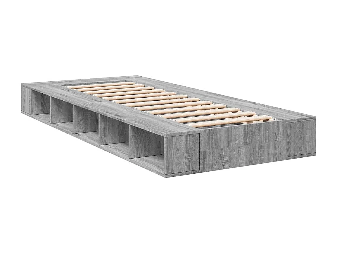 Lit simple | Lit adulte, enfant | Cadre de lit sonoma gris 90x200 cm