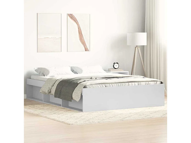 Lit simple | Lit adulte, enfant | Cadre de lit blanc 120x200 cm