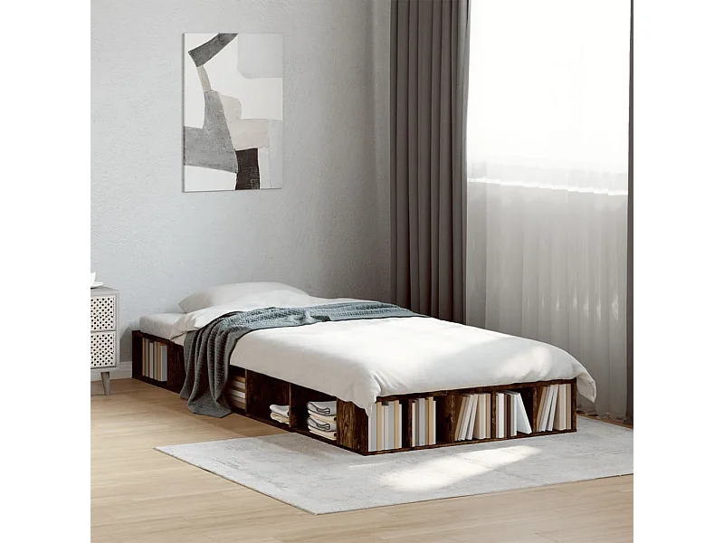 Lit simple | Lit adulte, enfant | Cadre de lit chêne fumé 75x190 cm