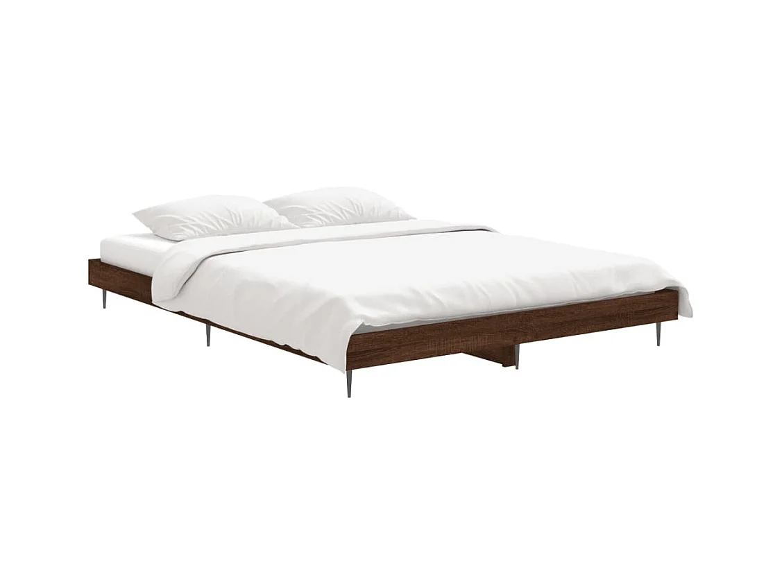 Lit double | Lit adulte | Cadre de lit chêne marron 135x190 cm