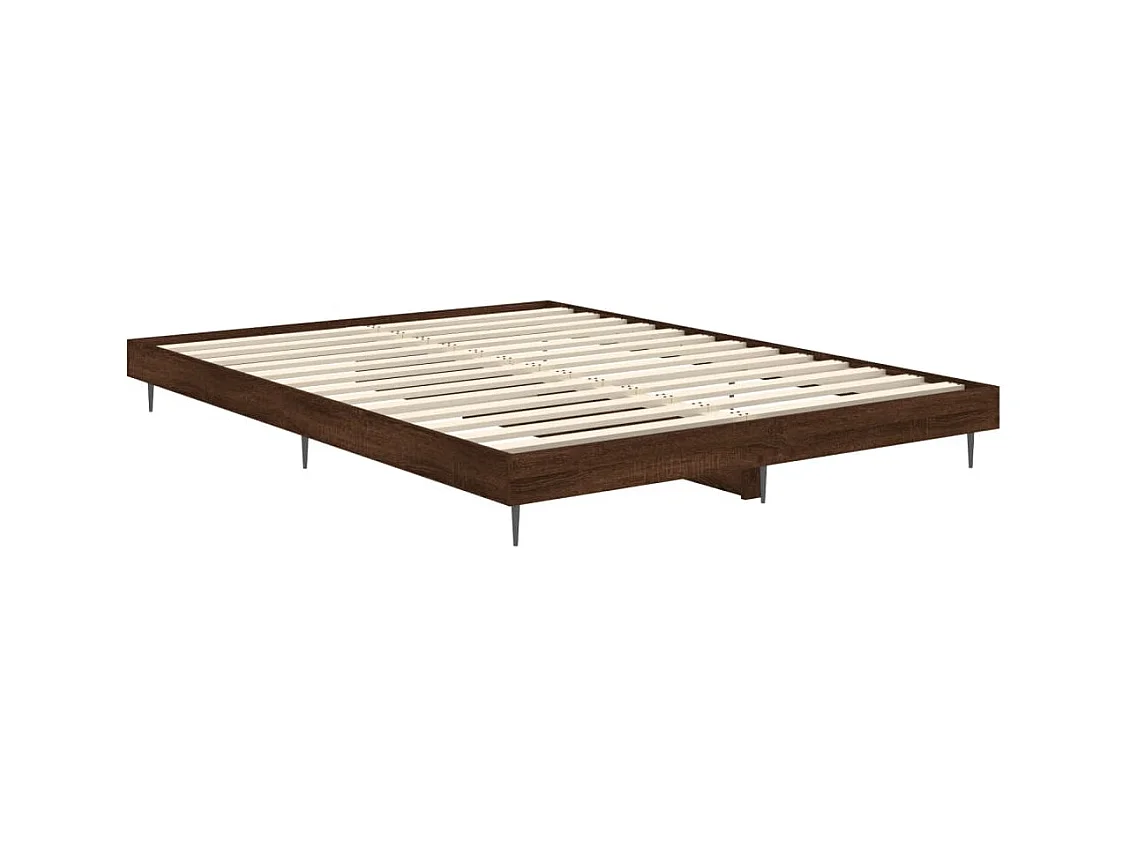 Lit double | Lit adulte | Cadre de lit chêne marron 135x190 cm