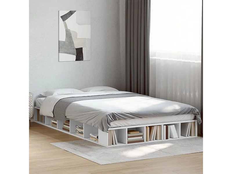 Lit simple | Lit adulte, enfant | Cadre de lit blanc 120x200 cm