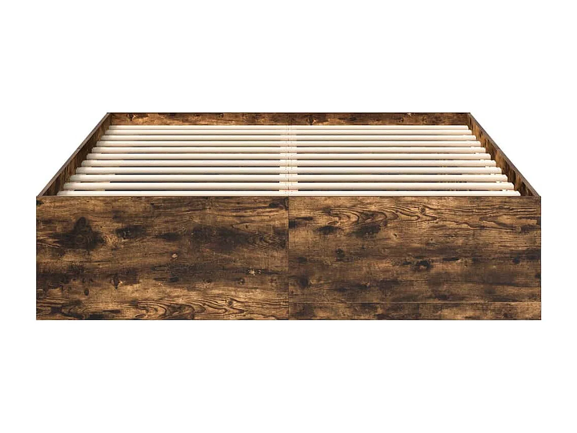 Lit double | Lit adulte | Cadre de lit chêne fumé 150x200 cm