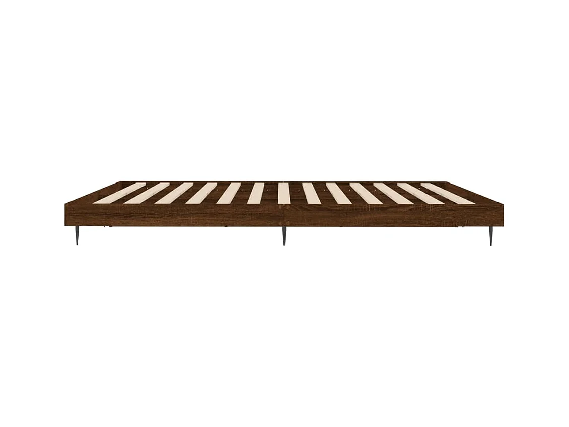 Lit double | Lit adulte | Cadre de lit chêne marron 200x200 cm