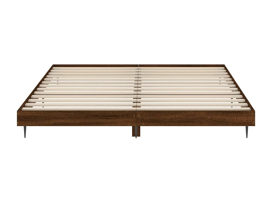 Lit double | Lit adulte | Cadre de lit chêne marron 200x200 cm