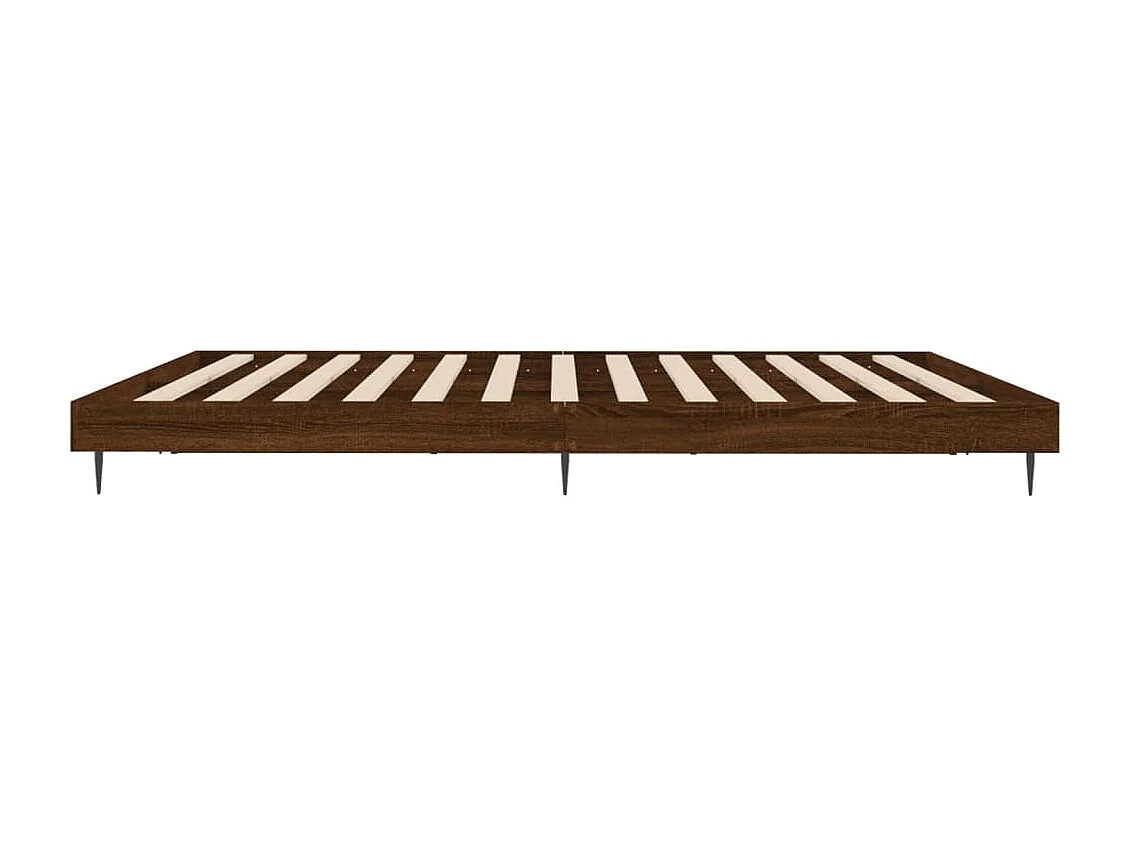 Lit double | Lit adulte | Cadre de lit chêne marron 200x200 cm