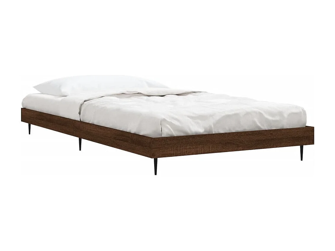 Lit simple | Lit adulte, enfant | Cadre de lit chêne marron 90x200cm bois ingénierie