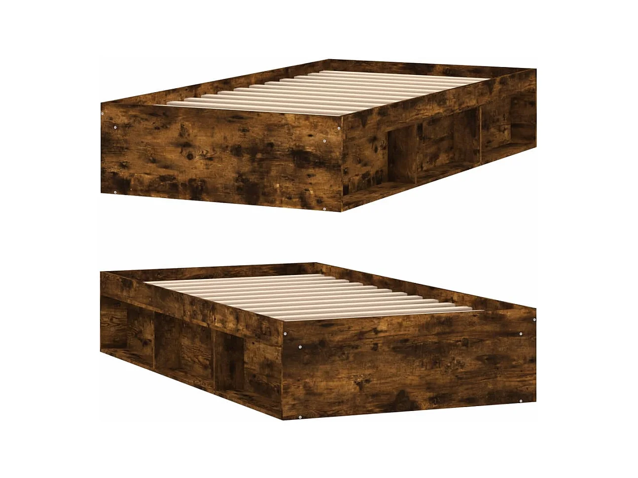 Lit simple | Lit adulte, enfant | Cadre de lit chêne fumé 100x200 cm