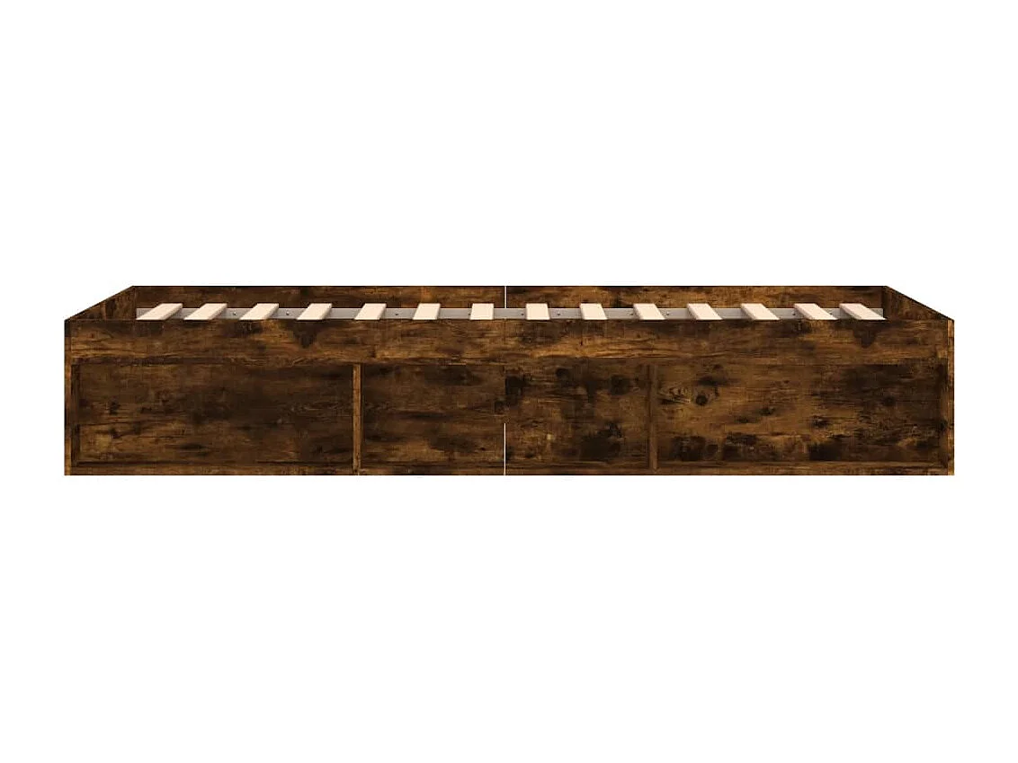 Lit simple | Lit adulte, enfant | Cadre de lit chêne fumé 100x200 cm