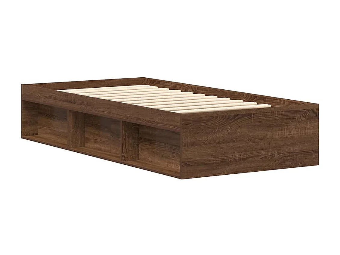 Lit simple | Lit adulte, enfant | Cadre de lit chêne marron 75x190 cm