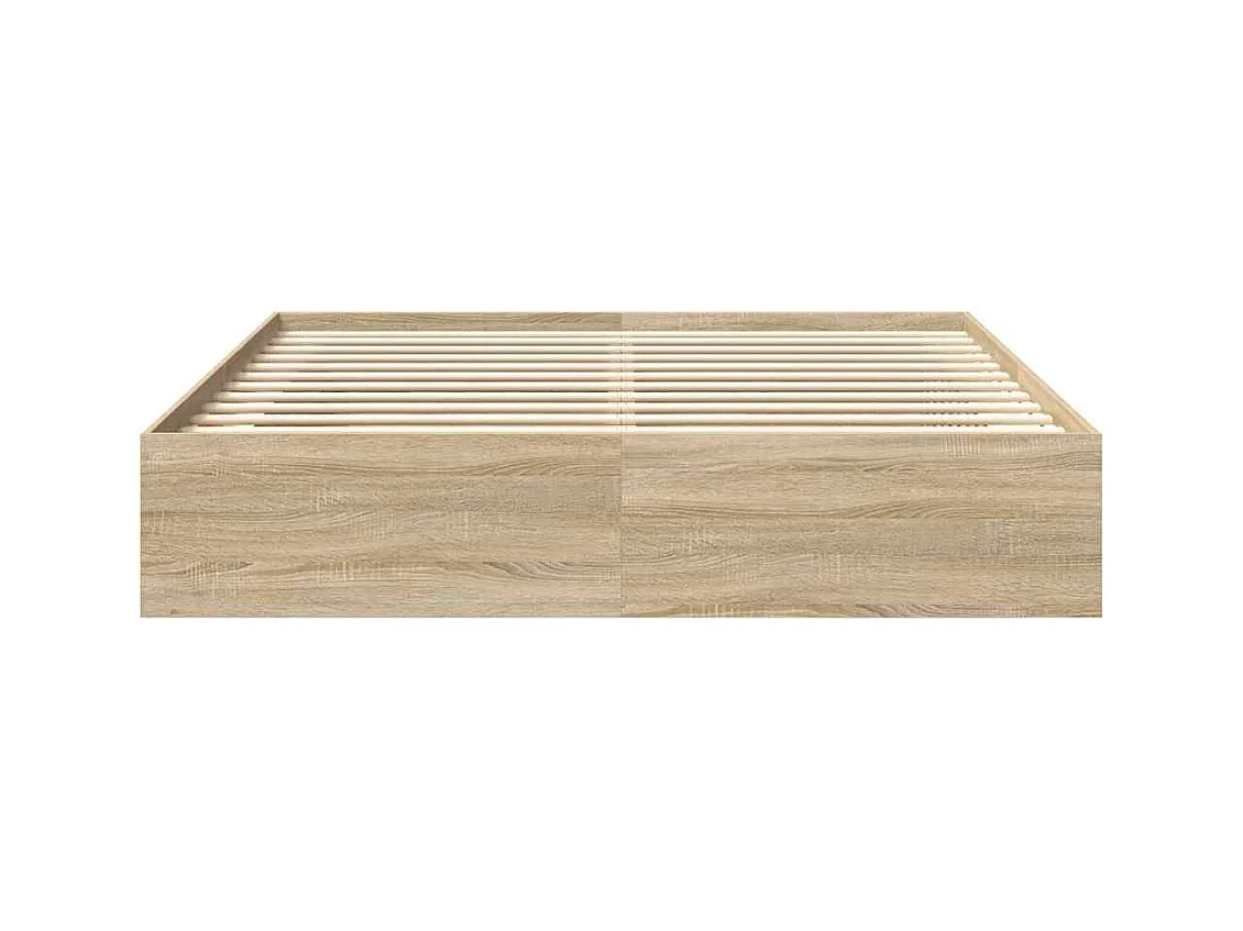 Lit double | Lit adulte | Cadre de lit chêne sonoma 200x200 cm