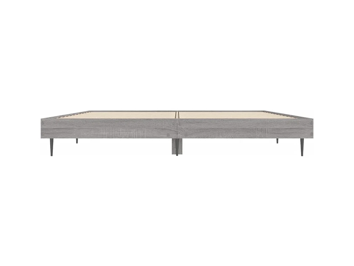 Lit double | Lit adulte | Cadre de lit sonoma gris 140x190 cm