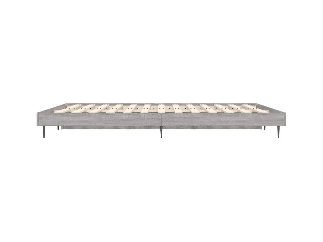 Lit double | Lit adulte | Cadre de lit sonoma gris 140x190 cm