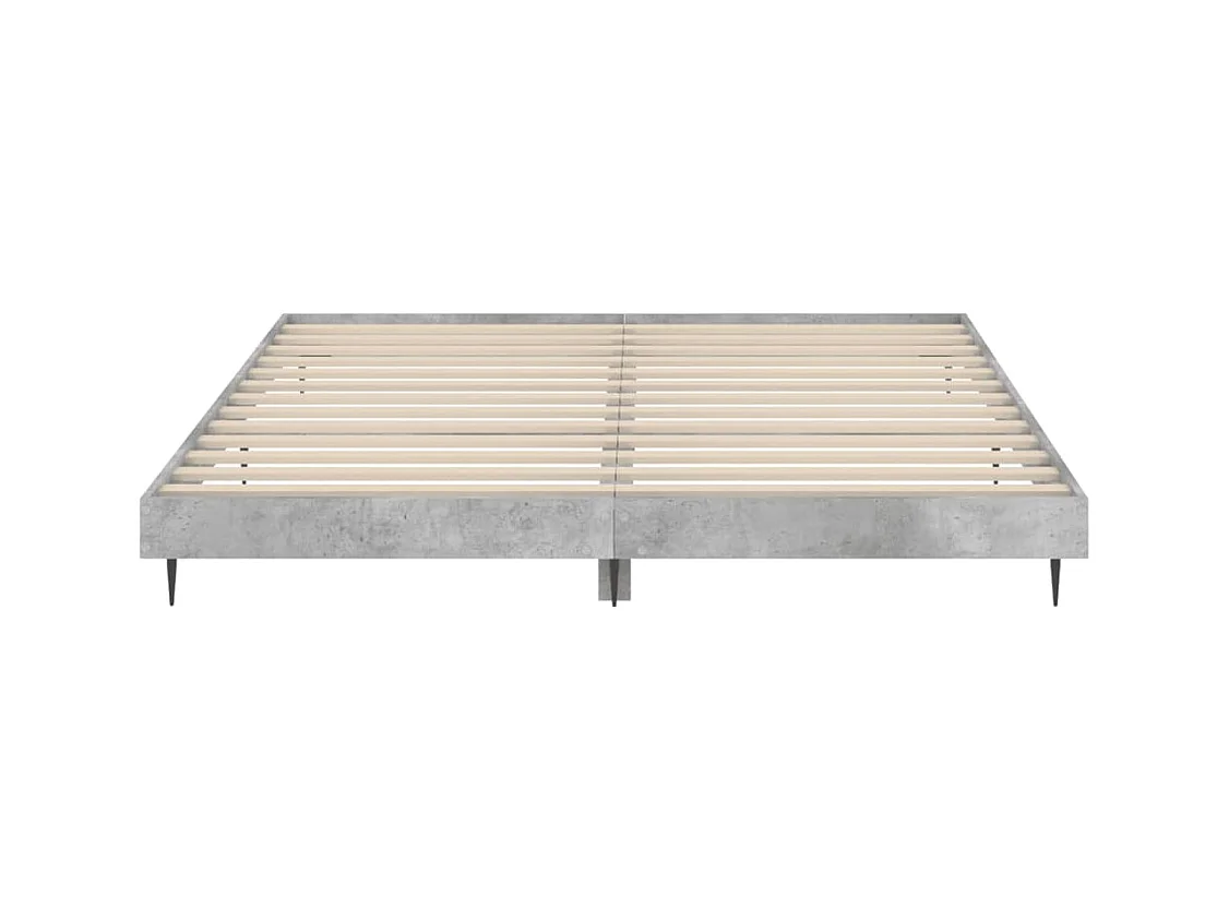 Lit double | Lit adulte | Cadre de lit gris béton 200x200 cm
