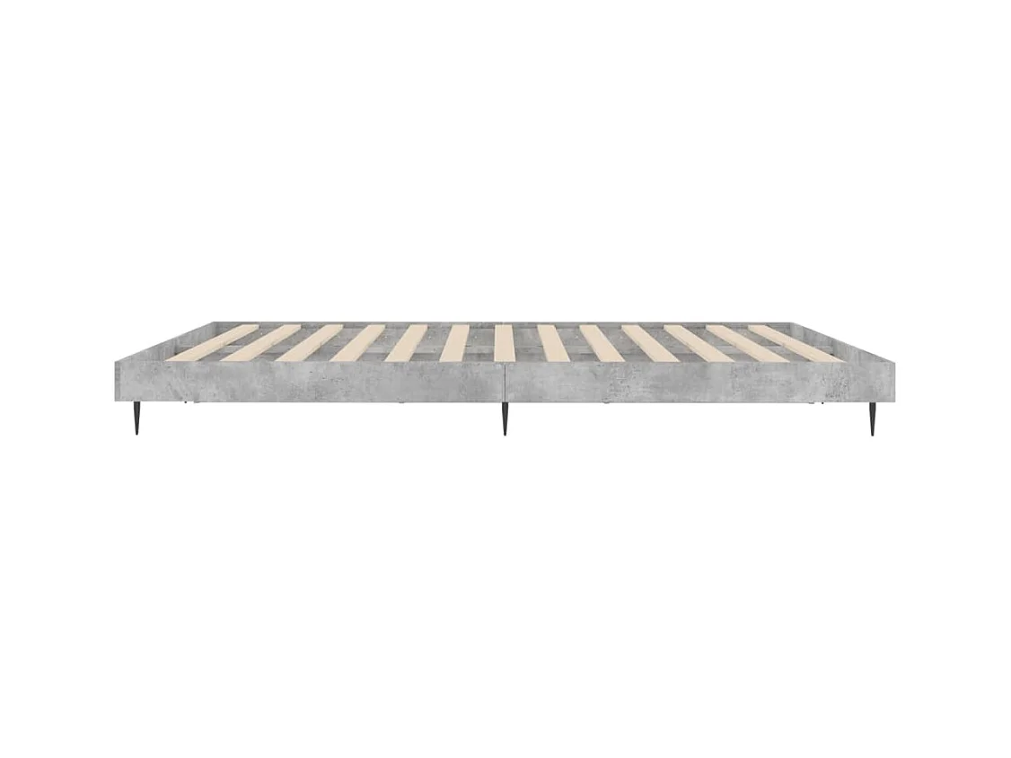 Lit double | Lit adulte | Cadre de lit gris béton 200x200 cm