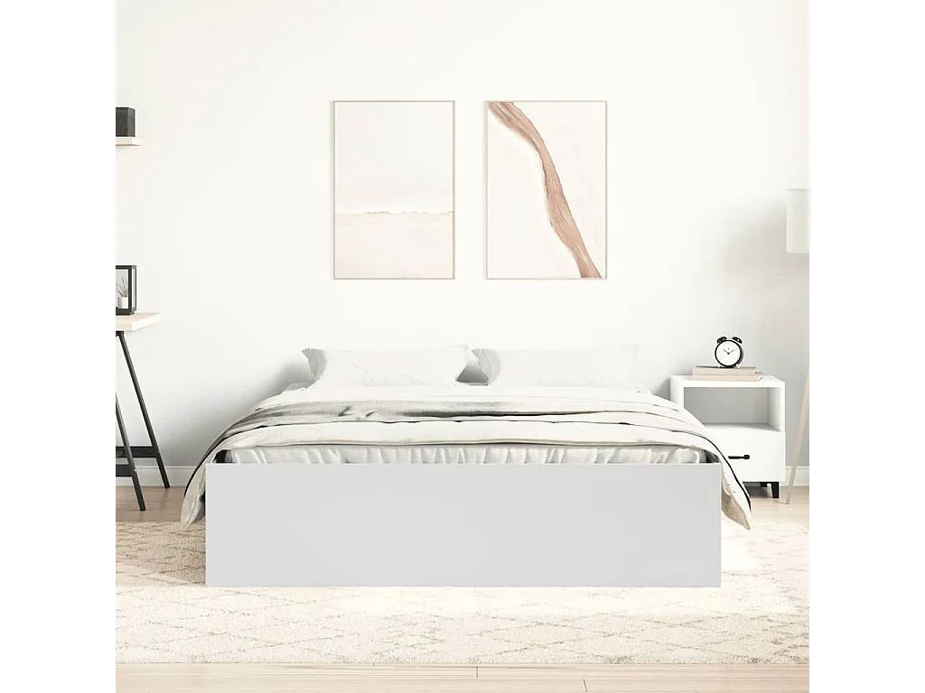 Lit double | Lit adulte | Cadre de lit blanc 160x200 cm