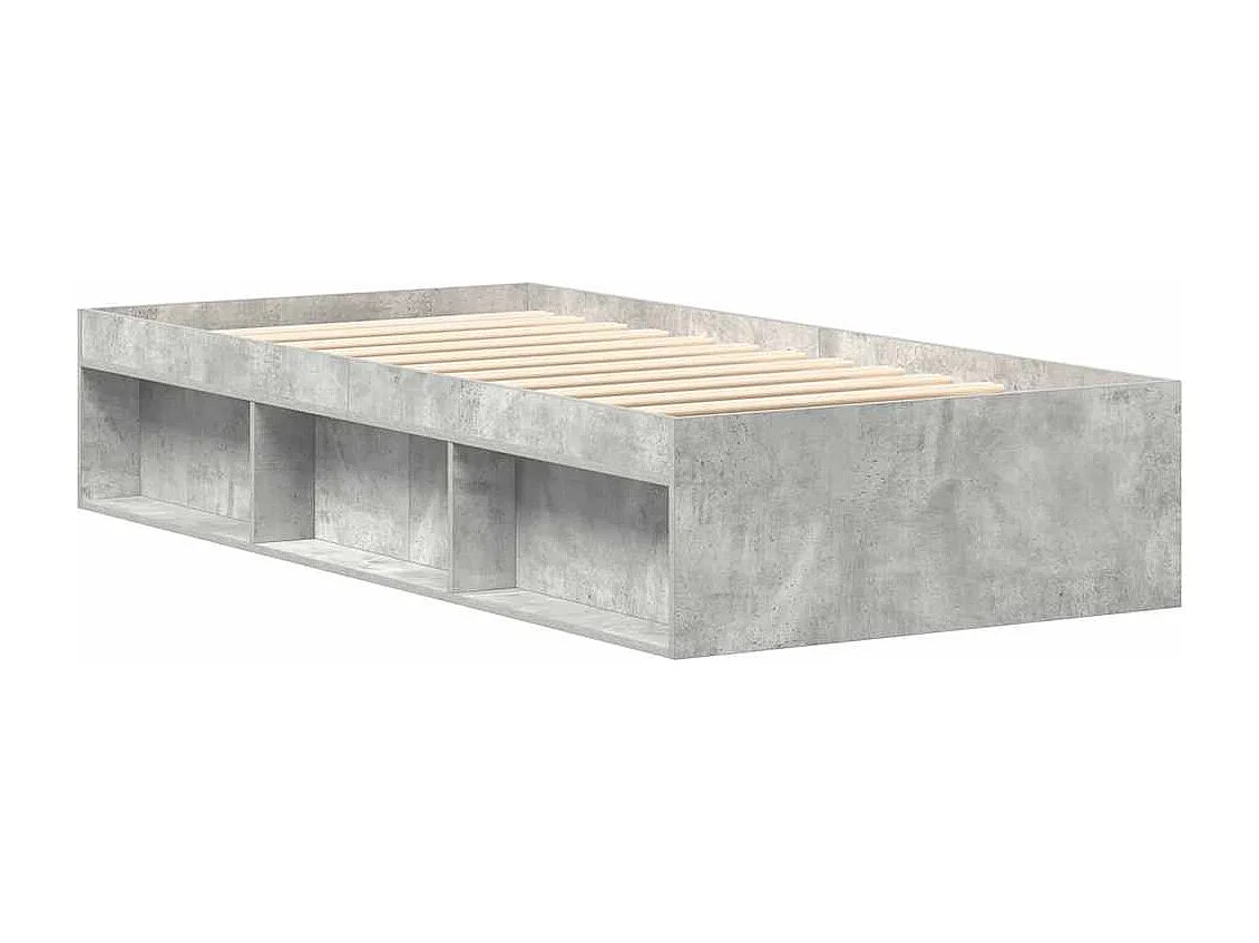 Lit simple | Lit adulte, enfant | Cadre de lit gris béton 90x190 cm