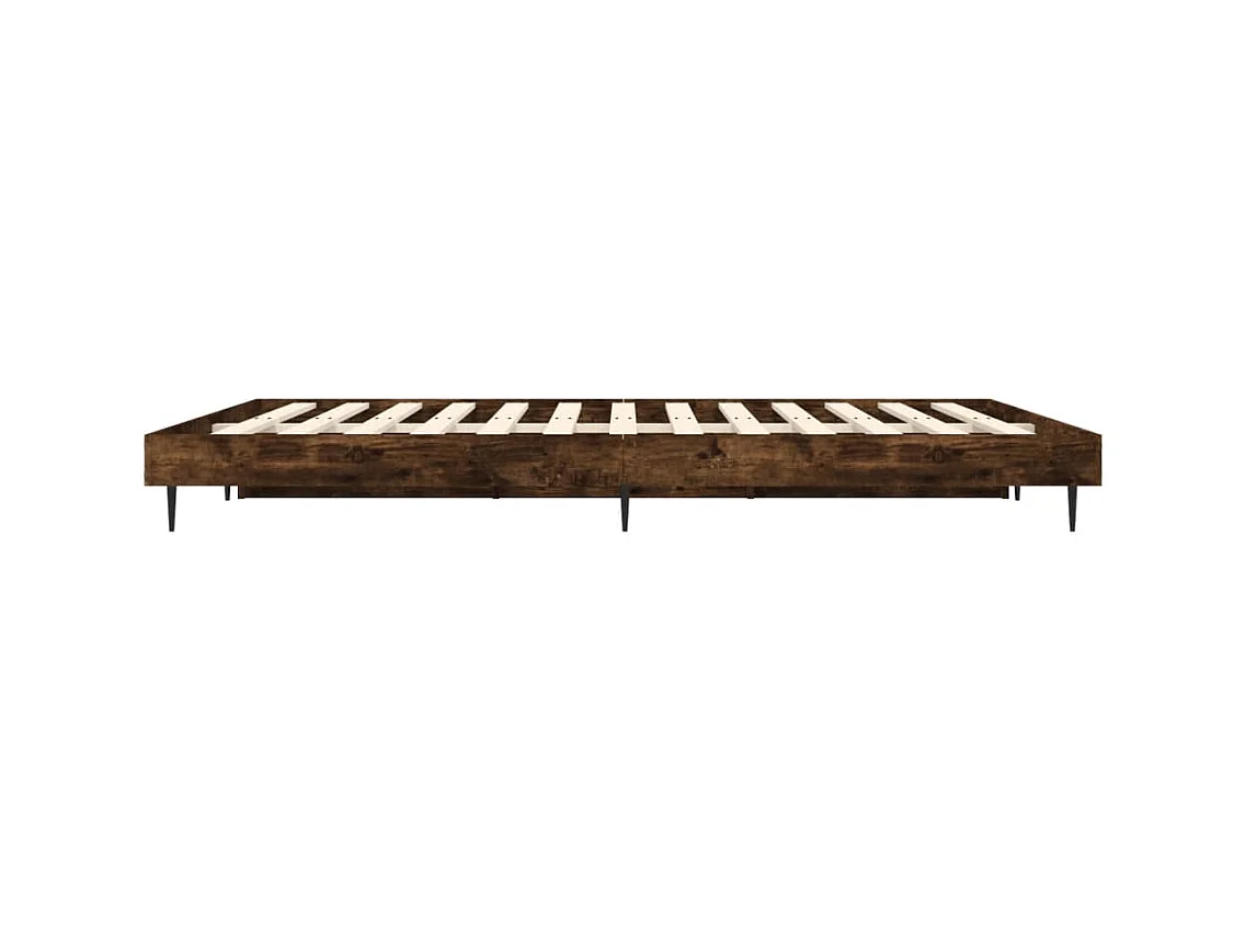 Lit simple | Lit adulte, enfant | Cadre de lit chêne fumé 120x190 cm bois ingénierie