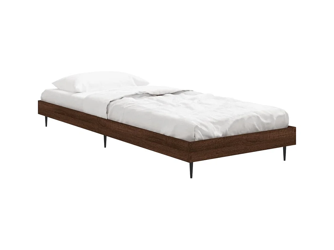 Lit simple | Lit adulte, enfant | Cadre de lit chêne marron 75x190cm bois ingénierie