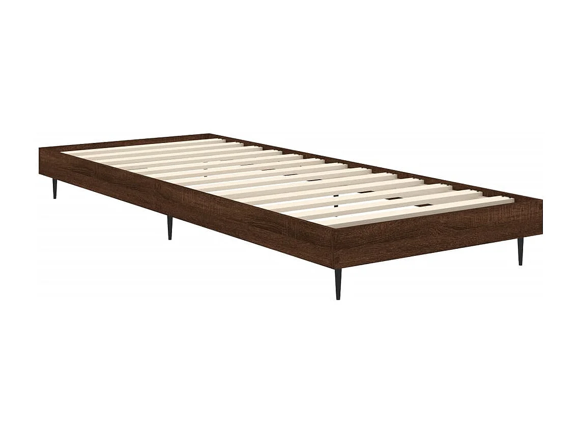 Lit simple | Lit adulte, enfant | Cadre de lit chêne marron 75x190cm bois ingénierie