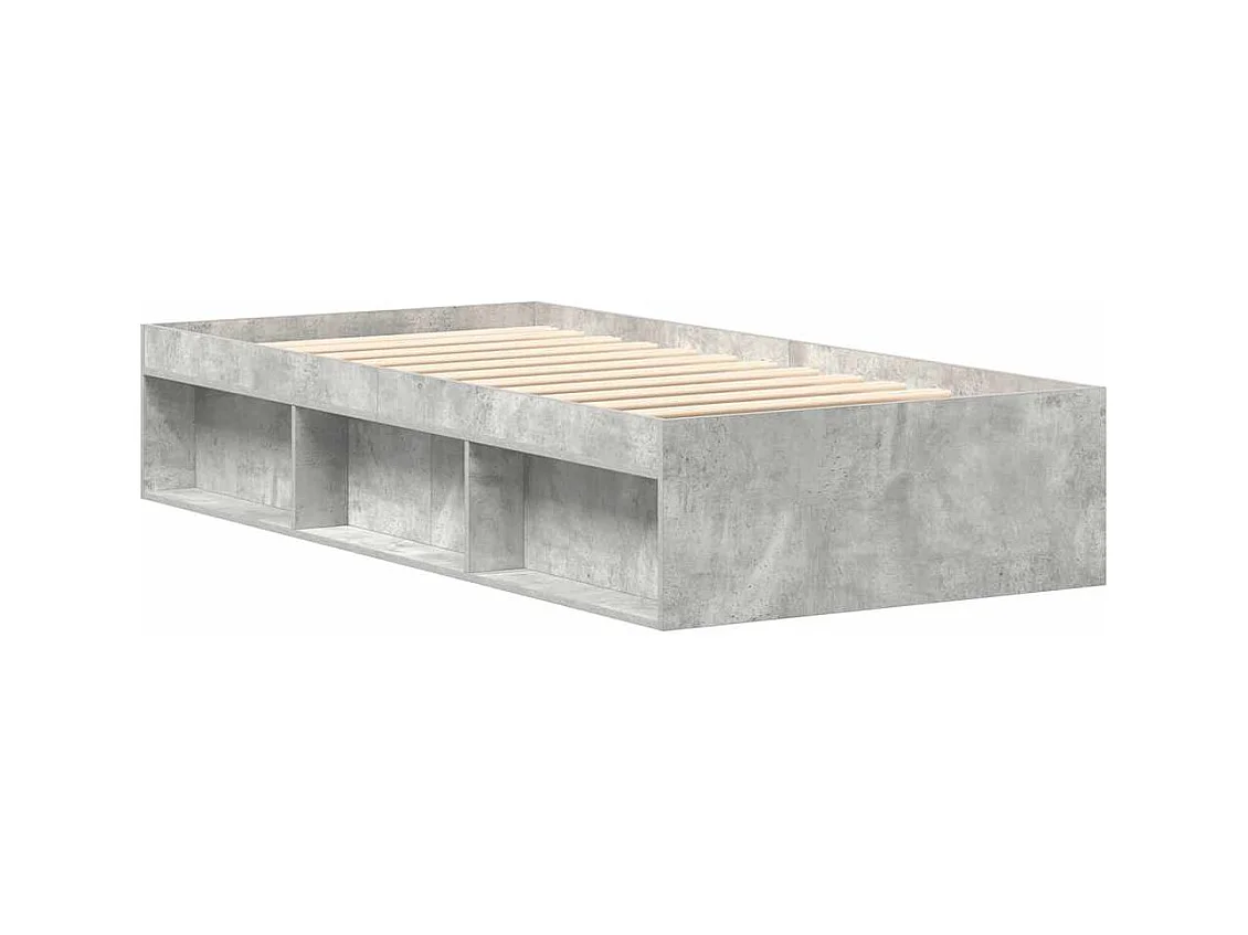 Lit simple | Lit adulte, enfant | Cadre de lit gris béton 75x190 cm