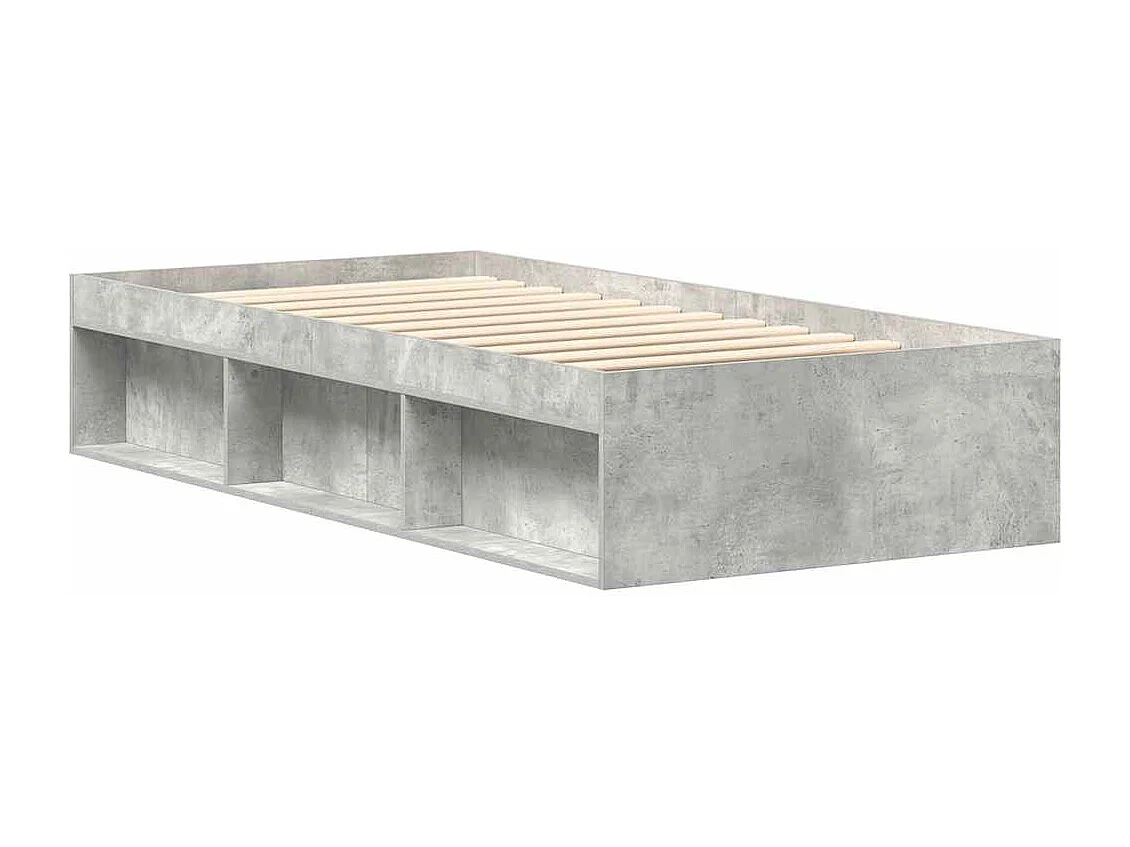 Lit simple | Lit adulte, enfant | Cadre de lit gris béton 75x190 cm