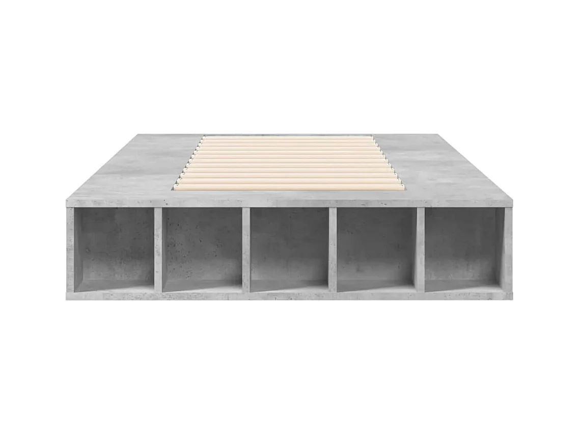 Lit simple | Lit adulte, enfant | Cadre de lit gris béton 90x190 cm