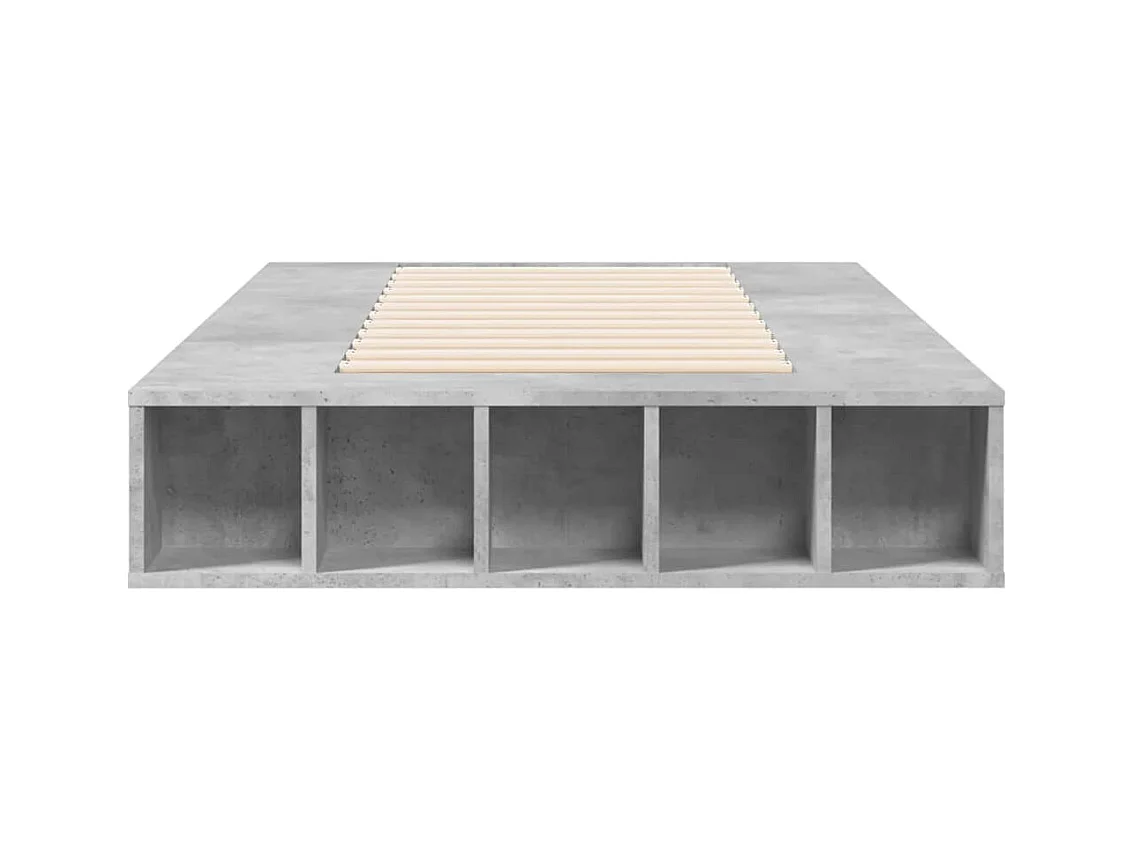 Lit simple | Lit adulte, enfant | Cadre de lit gris béton 90x190 cm
