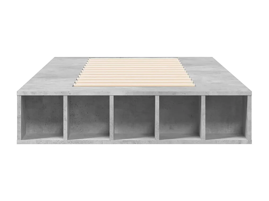 Lit simple | Lit adulte, enfant | Cadre de lit gris béton 90x190 cm