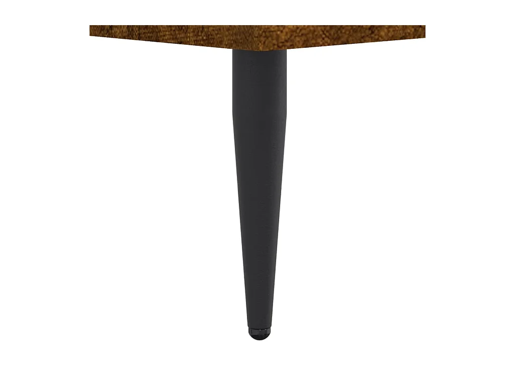 Lit double | Lit adulte | Cadre de lit chêne fumé 200x200 cm bois ingénierie