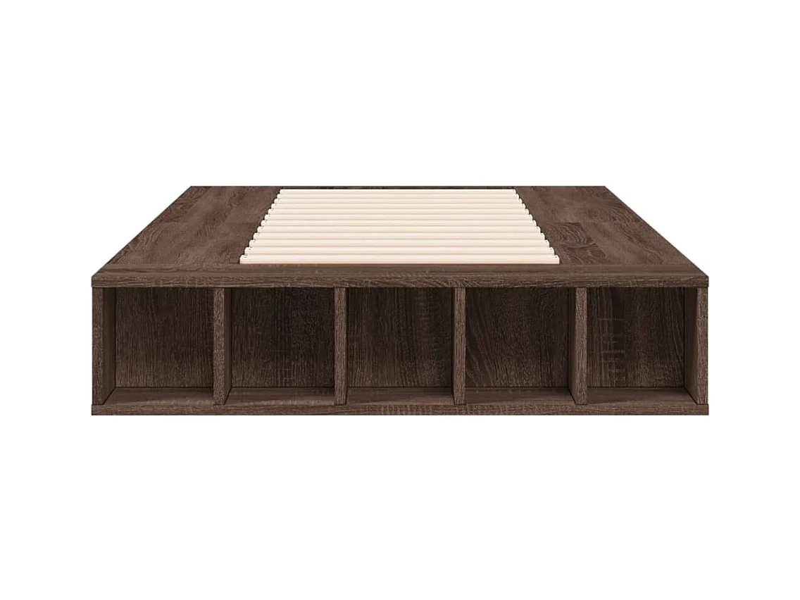 Lit simple | Lit adulte, enfant | Cadre de lit chêne marron 100x200 cm