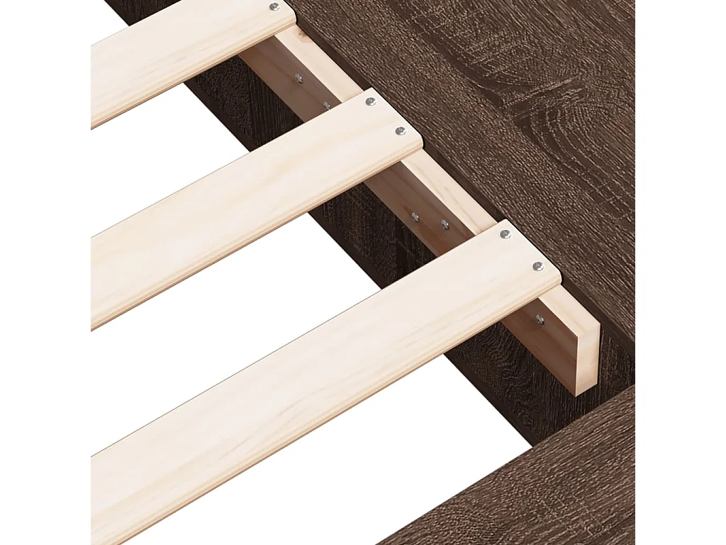 Lit simple | Lit adulte, enfant | Cadre de lit chêne marron 100x200 cm