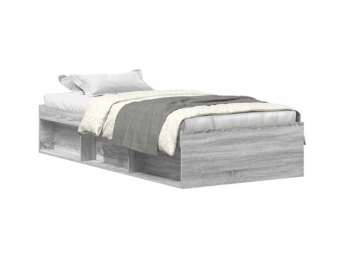 Lit simple | Lit adulte, enfant | Cadre de lit sonoma gris 90x190 cm