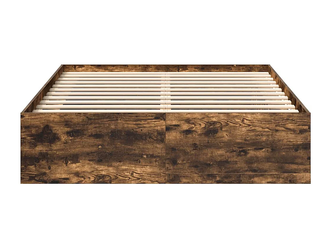 Lit double | Lit adulte | Cadre de lit chêne fumé 160x200 cm