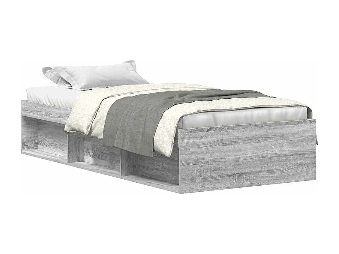 Lit simple | Lit adulte, enfant | Cadre de lit sonoma gris 100x200 cm