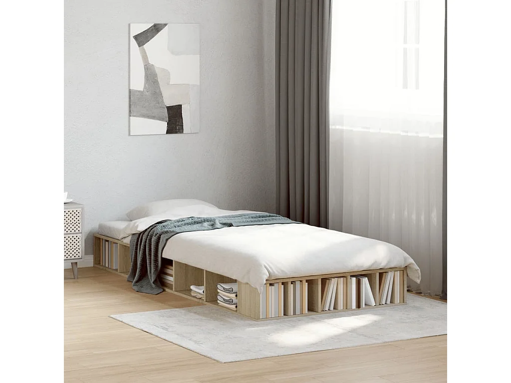 Lit simple | Lit adulte, enfant | Cadre de lit chêne sonoma 75x190 cm