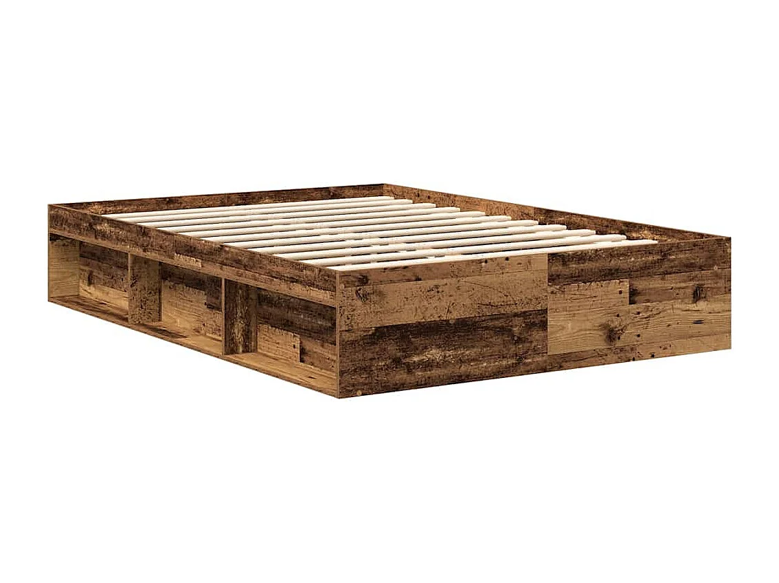 Lit simple | Lit adulte, enfant | Cadre de lit vieux bois 120x200 cm bois ingénierie