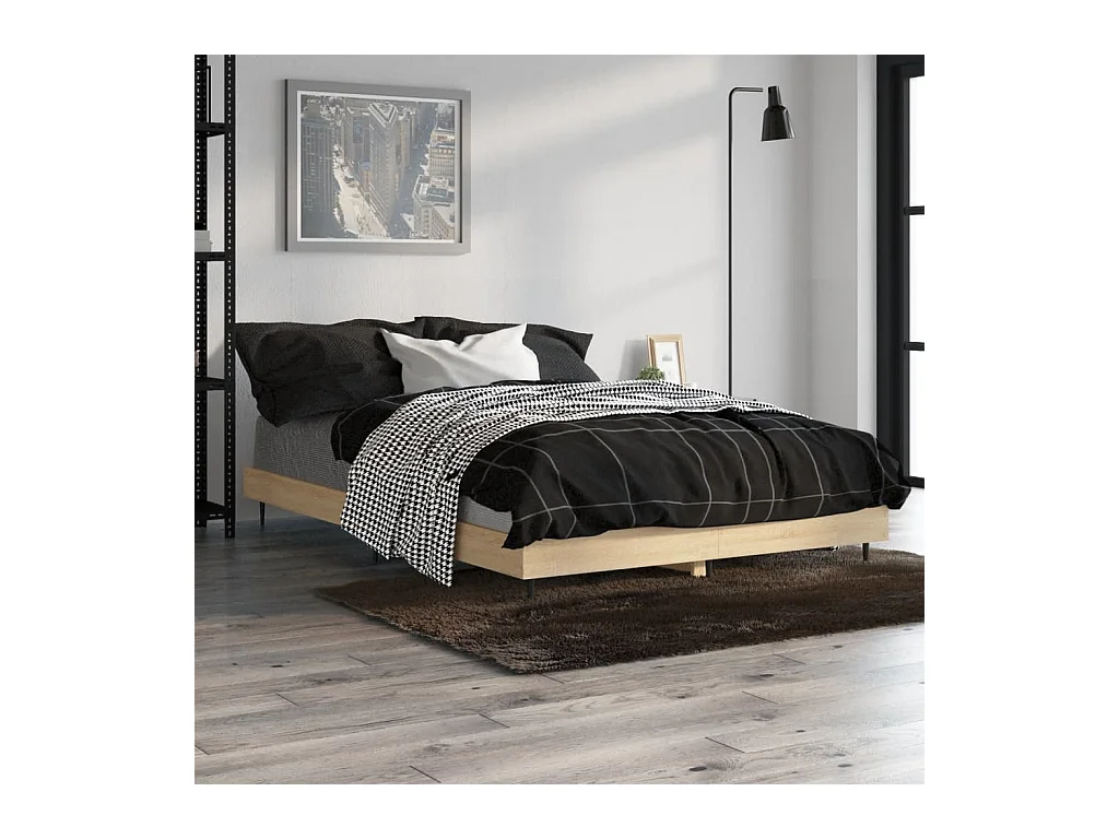 Lit simple | Lit adulte, enfant | Cadre de lit chêne sonoma 120x190 cm