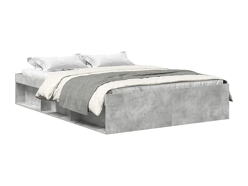 Lit simple | Lit adulte, enfant | Cadre de lit gris béton 120x200 cm