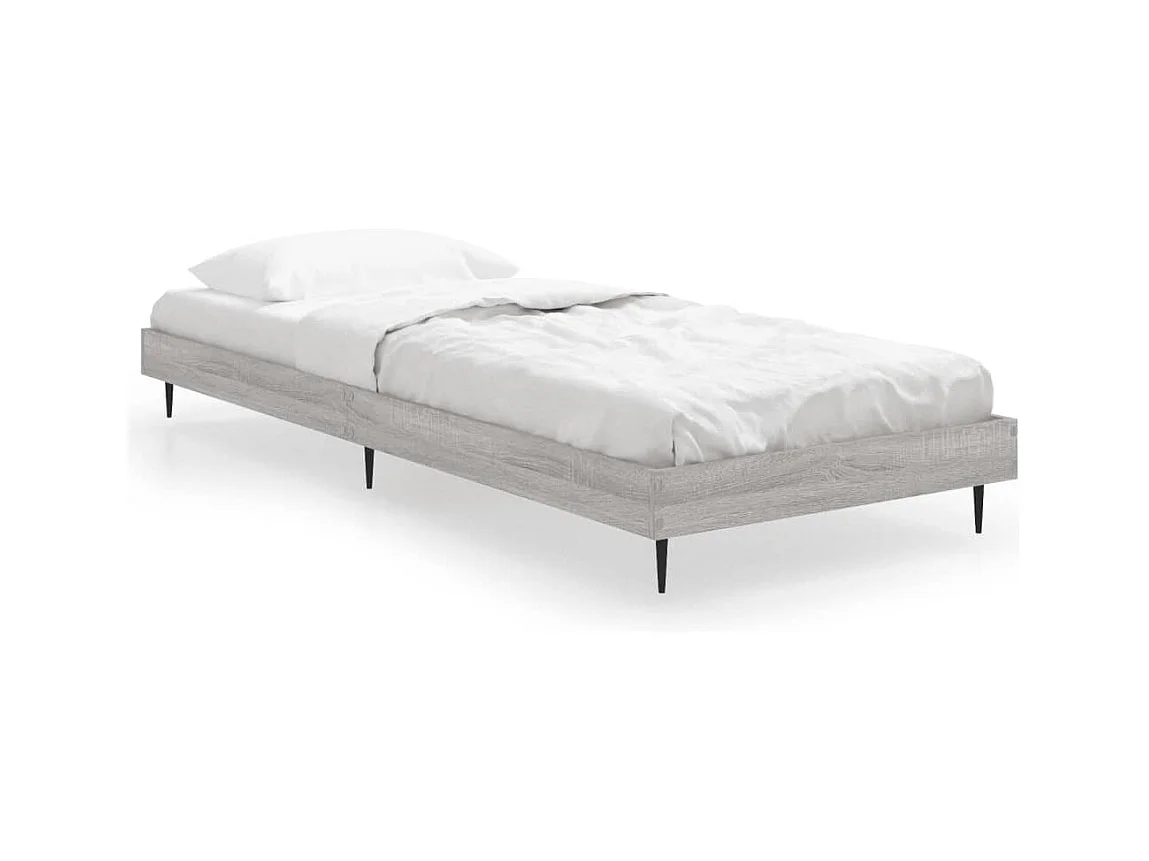 Lit simple | Lit adulte, enfant | Cadre de lit sonoma gris 75x190 cm
