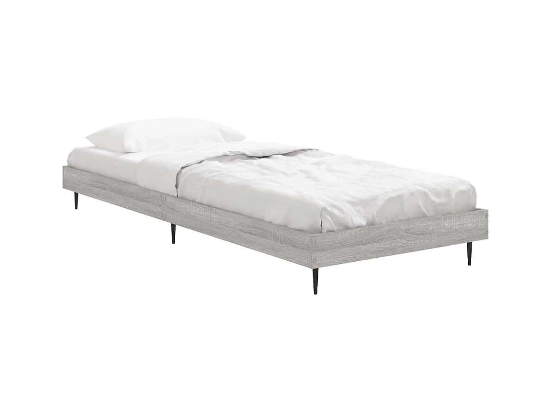 Lit simple | Lit adulte, enfant | Cadre de lit sonoma gris 75x190 cm