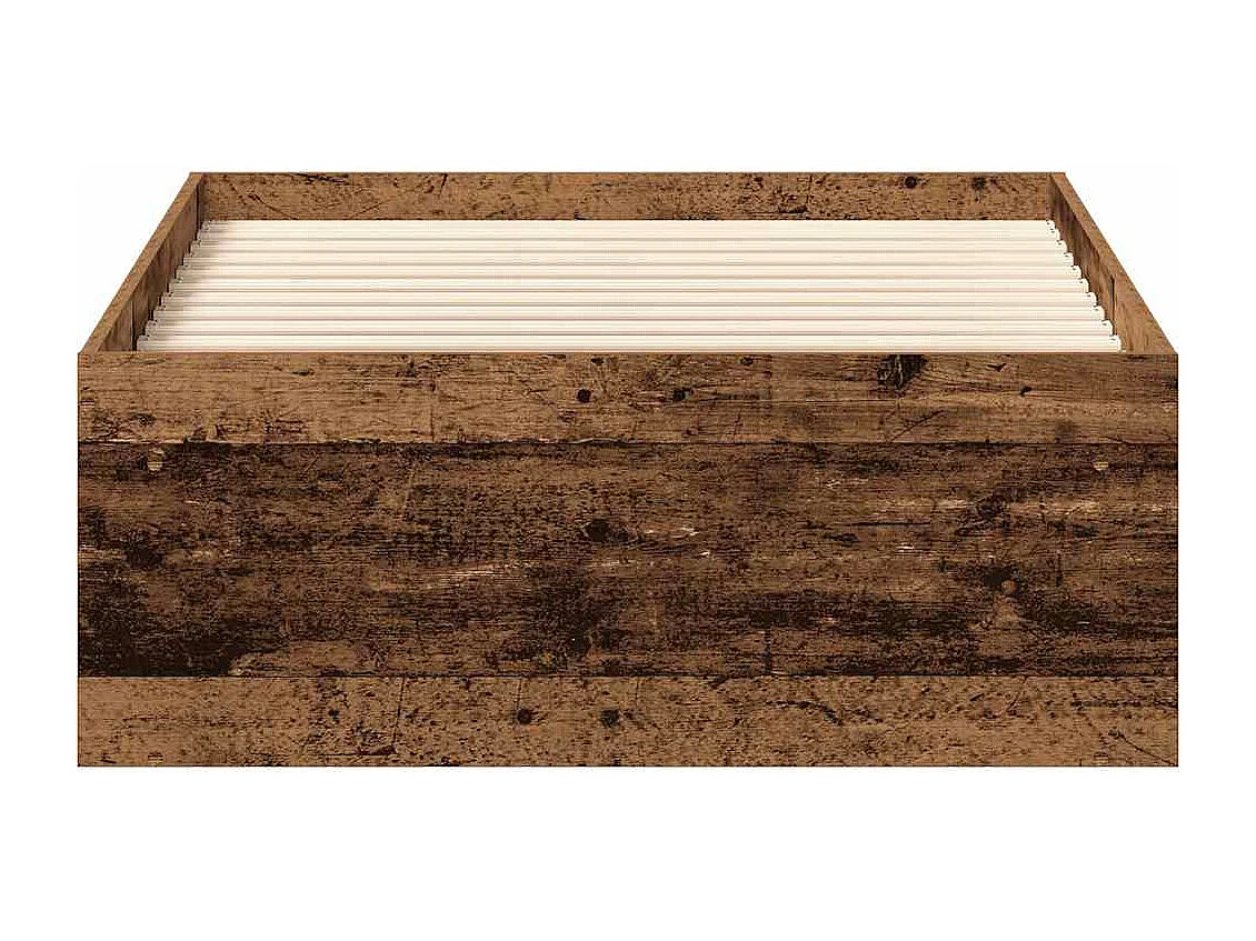 Lit simple | Lit adulte, enfant | Cadre de lit vieux bois 90x200 cm bois ingénierie