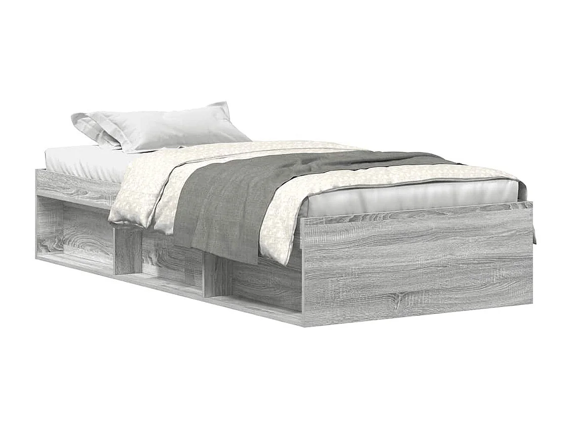 Lit simple | Lit adulte, enfant | Cadre de lit sonoma gris 75x190 cm