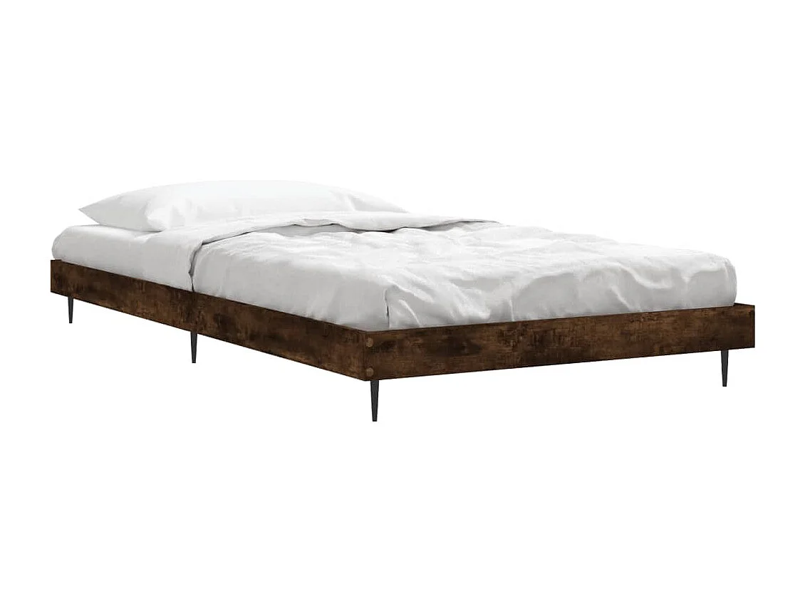 Lit simple | Lit adulte, enfant | Cadre de lit chêne fumé 90x200cm bois d'ingénierie
