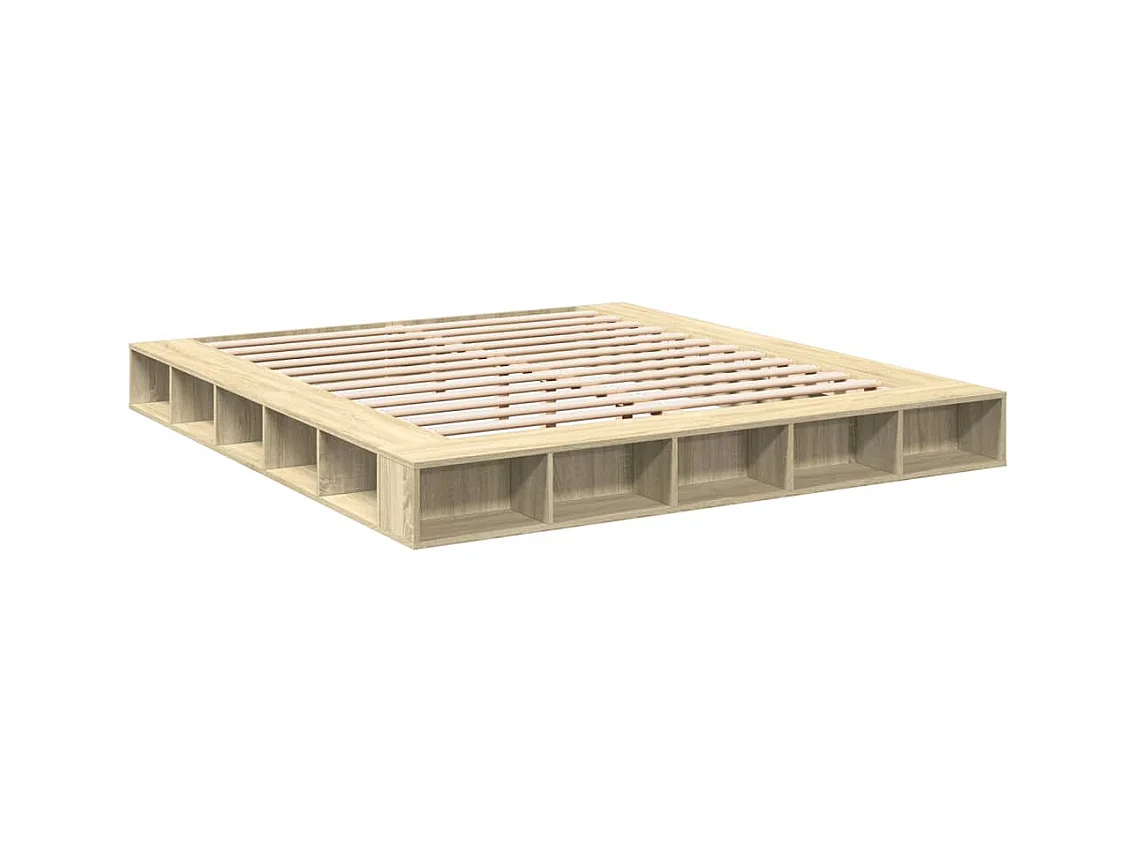 Lit double | Lit adulte | Cadre de lit chêne sonoma 200x200 cm