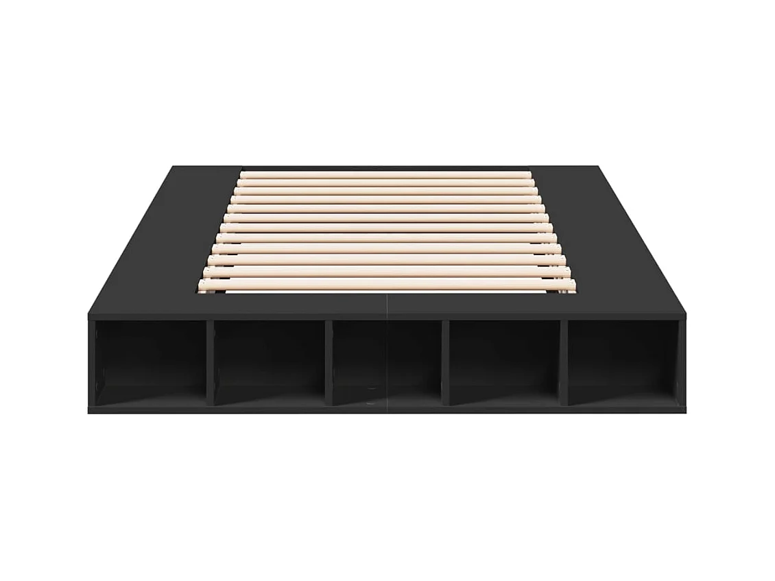 Lit simple | Lit adulte, enfant | Cadre de lit noir 120x200 cm