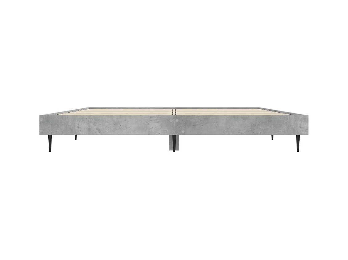 Lit double | Lit adulte | Cadre de lit gris béton 140x190 cm