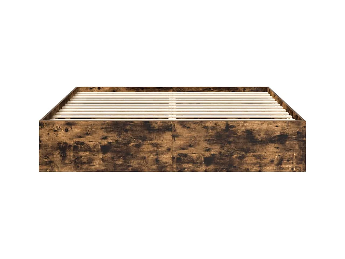 Lit double | Lit adulte | Cadre de lit chêne fumé 200x200 cm