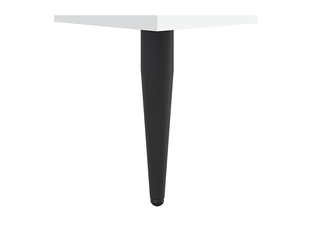 Lit double | Lit adulte | Cadre de lit blanc brillant 200x200 cm