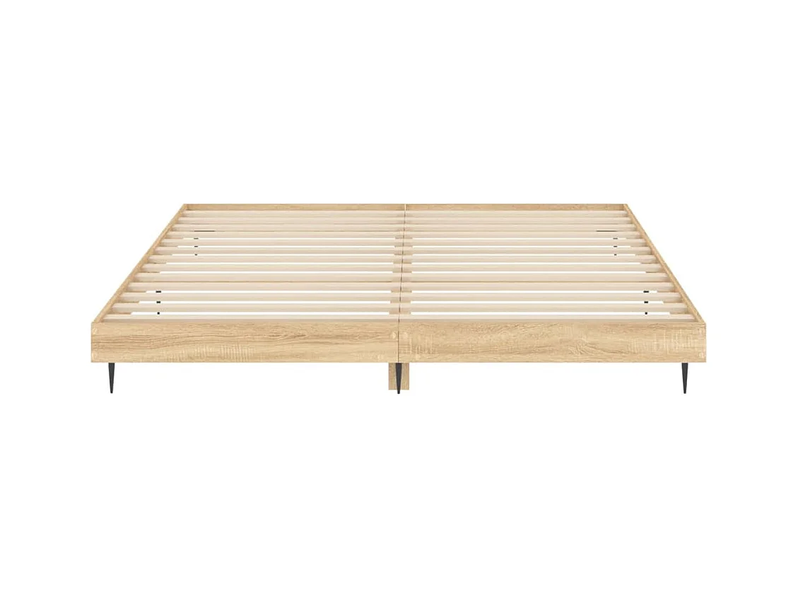 Lit double | Lit adulte | Cadre de lit chêne sonoma 200x200 cm